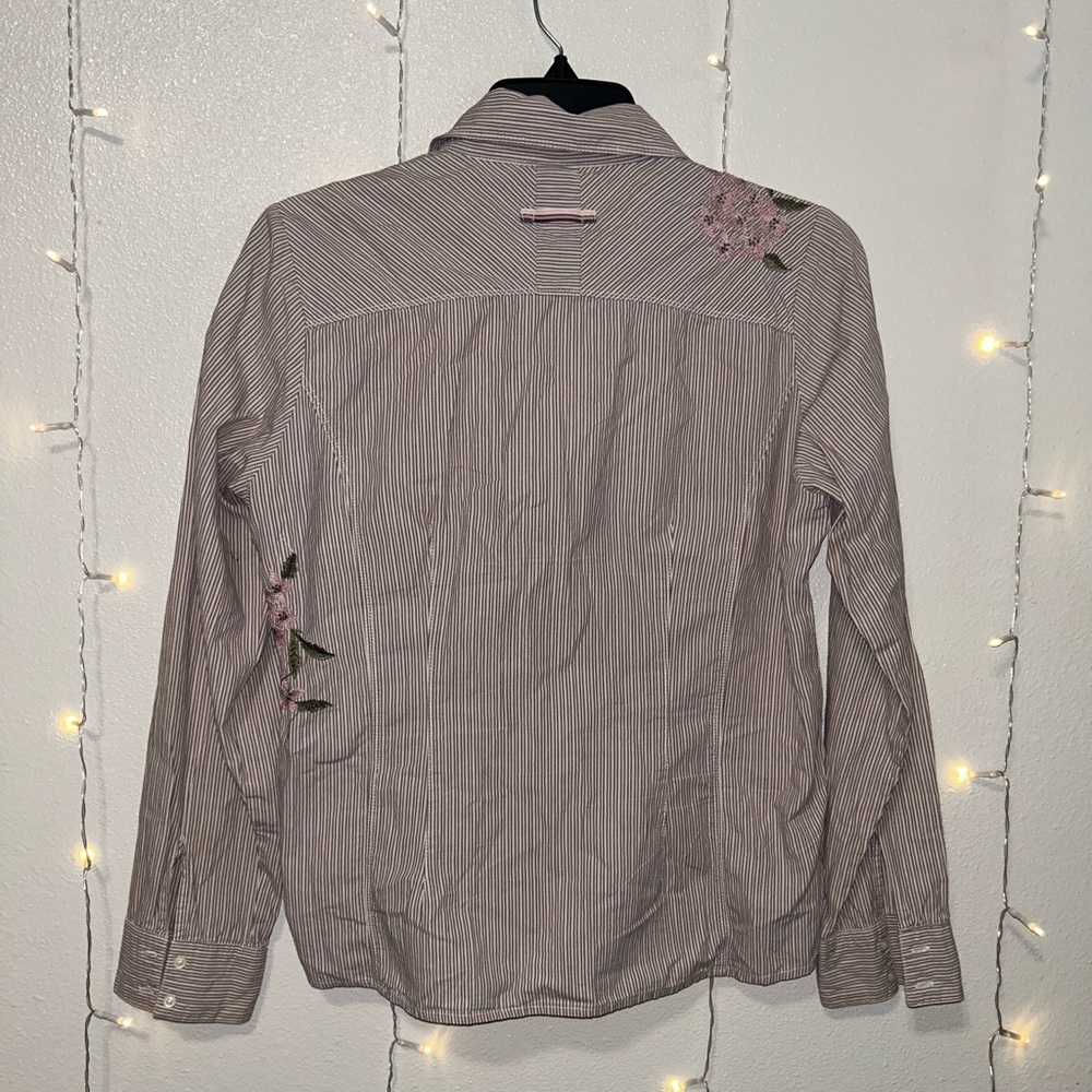Faded Glory Long Sleeve Button Up Collared Shirt - image 7